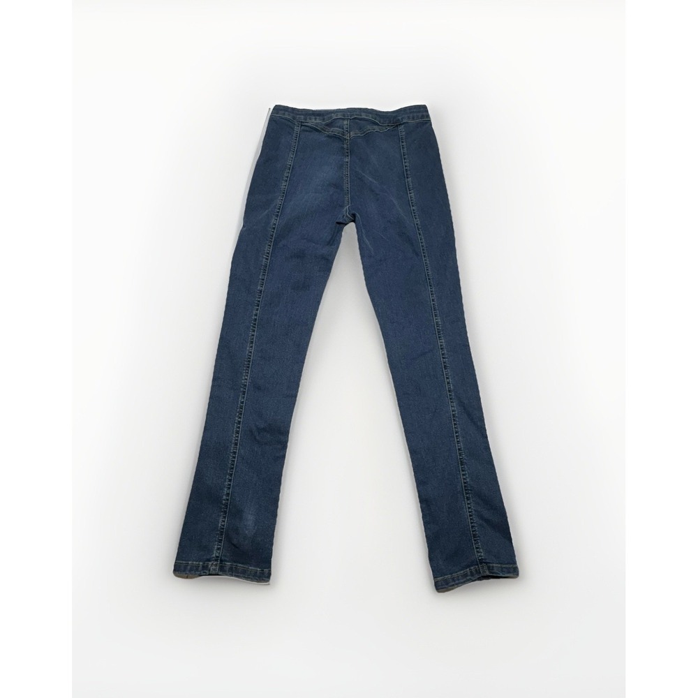 NEW Free People Riley Slit Skinny Jeans 30 Nightshade Blue Boho Stretch MSRP $78 - Picture 2 of 8